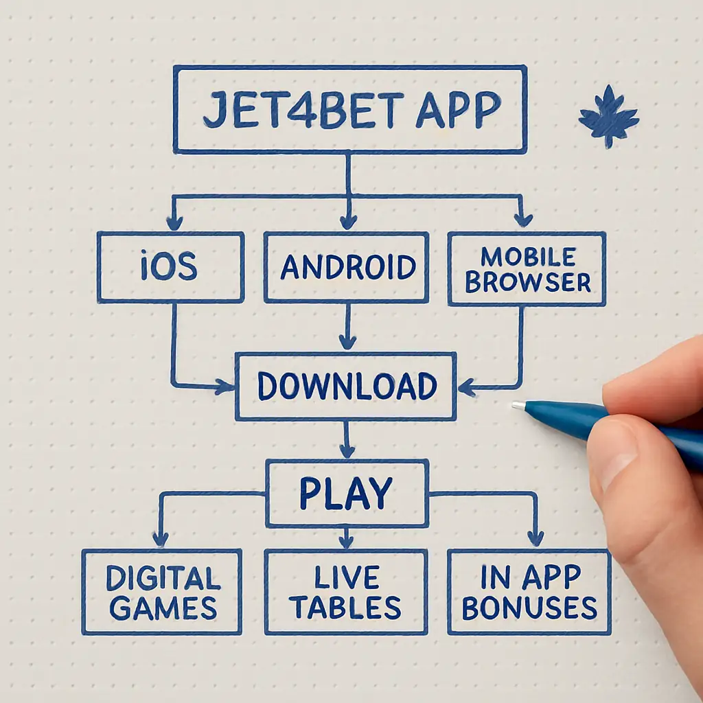 Jet4Bet App for Canadian Players visual guide for Jet4Bet Casino